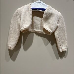 Italian infant 18 month cardigan shrug 100% merino wool